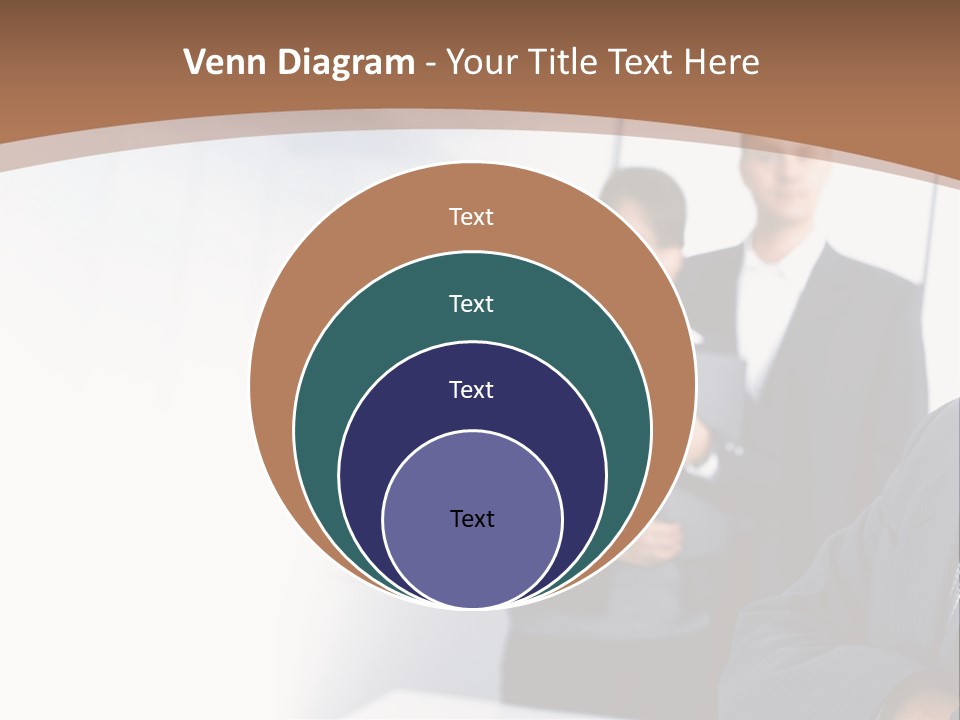 A Man In A Business Suit Standing In Front Of A Group Of People PowerPoint Template