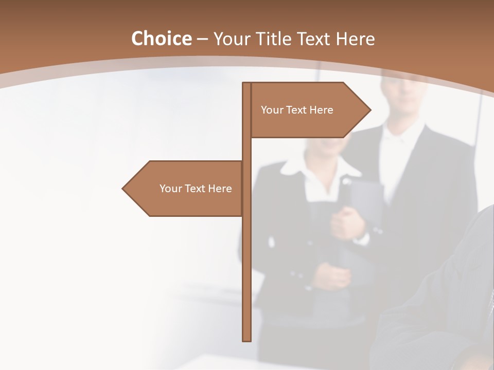 A Man In A Business Suit Standing In Front Of A Group Of People PowerPoint Template