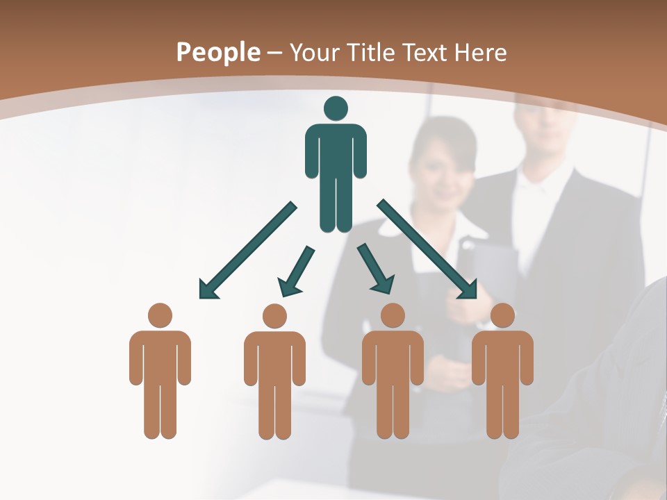 A Man In A Business Suit Standing In Front Of A Group Of People PowerPoint Template