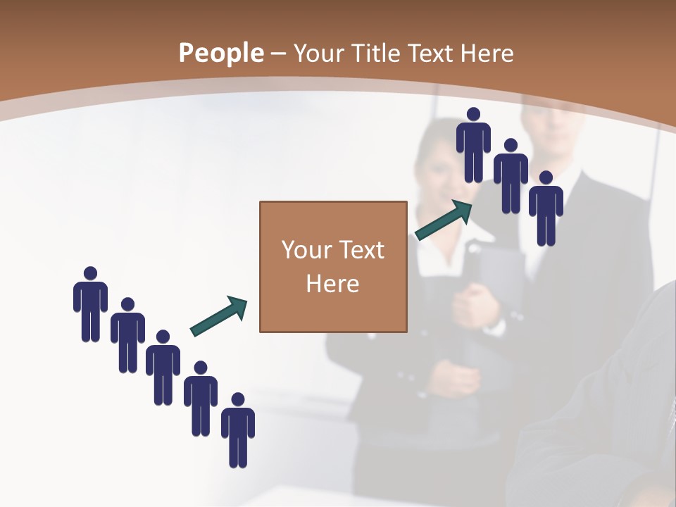 A Man In A Business Suit Standing In Front Of A Group Of People PowerPoint Template