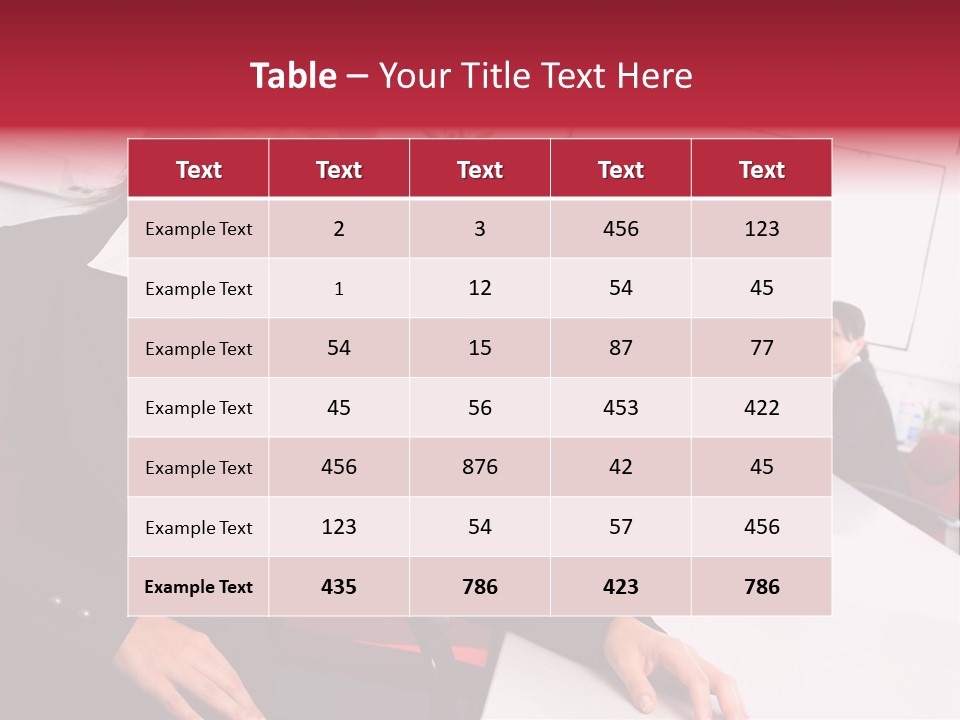 A Woman Sitting At A Table In Front Of A Group Of People PowerPoint Template