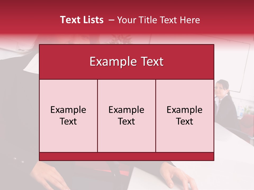 A Woman Sitting At A Table In Front Of A Group Of People PowerPoint Template