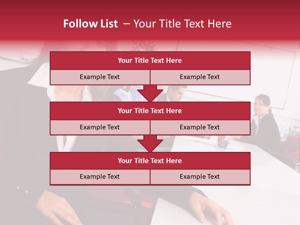 A Woman Sitting At A Table In Front Of A Group Of People PowerPoint Template