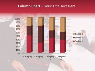 A Woman Sitting At A Table In Front Of A Group Of People PowerPoint Template