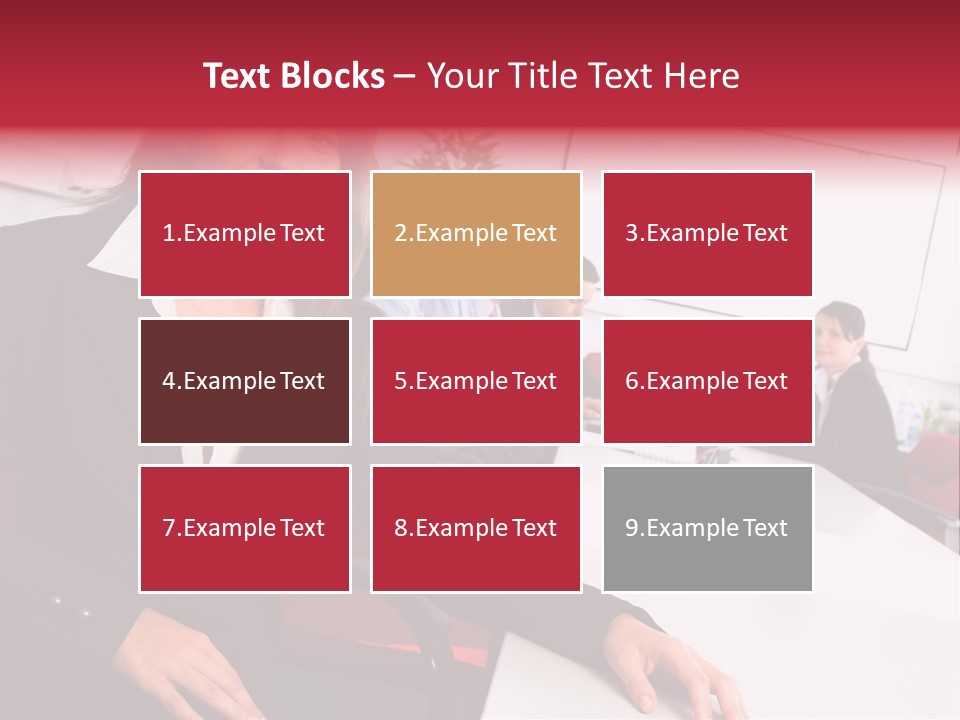 A Woman Sitting At A Table In Front Of A Group Of People PowerPoint Template
