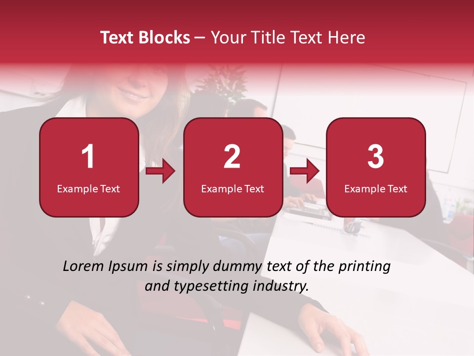 A Woman Sitting At A Table In Front Of A Group Of People PowerPoint Template