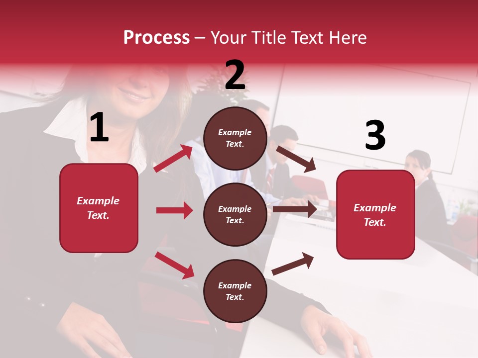 A Woman Sitting At A Table In Front Of A Group Of People PowerPoint Template