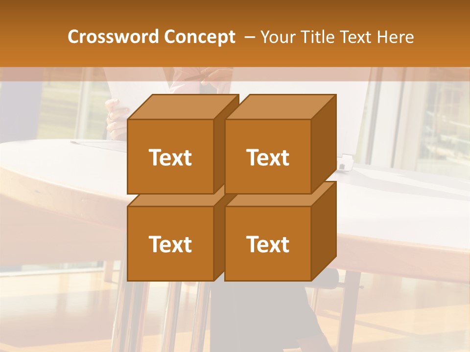 A Woman Sitting At A Table Using A Laptop Computer PowerPoint Template