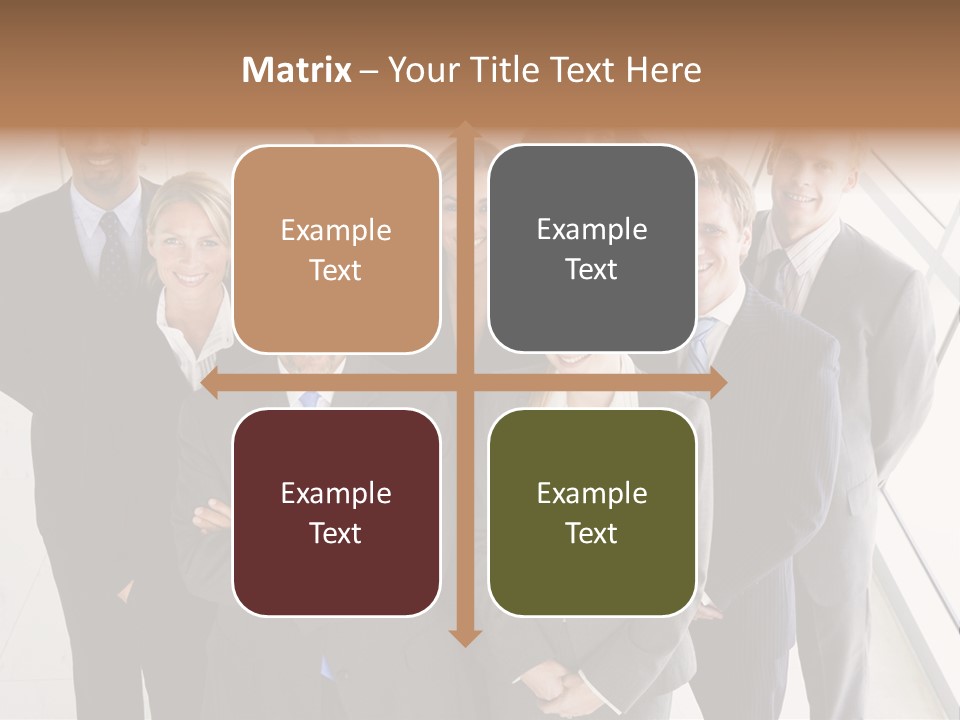 A Group Of Business People Posing For A Picture PowerPoint Template