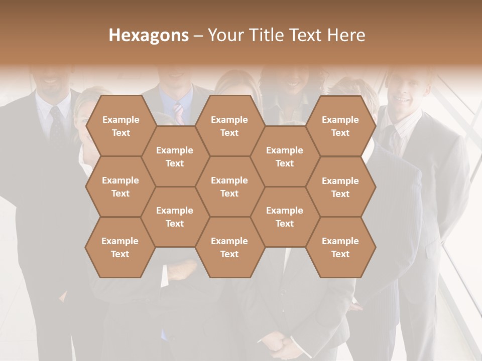 A Group Of Business People Posing For A Picture PowerPoint Template