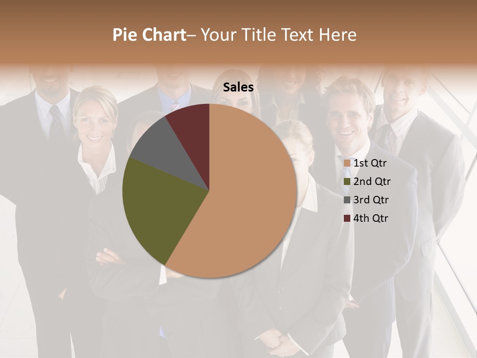 A Group Of Business People Posing For A Picture PowerPoint Template