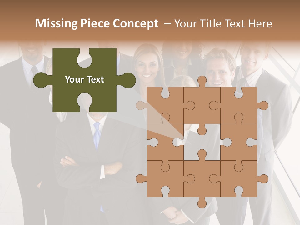 A Group Of Business People Posing For A Picture PowerPoint Template