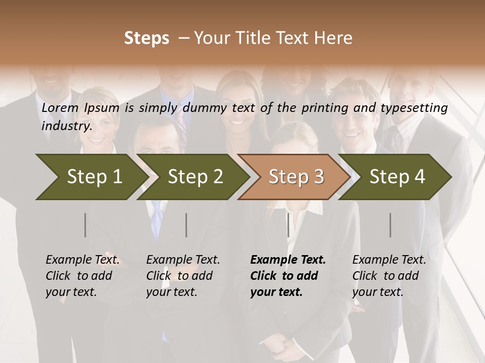 A Group Of Business People Posing For A Picture PowerPoint Template