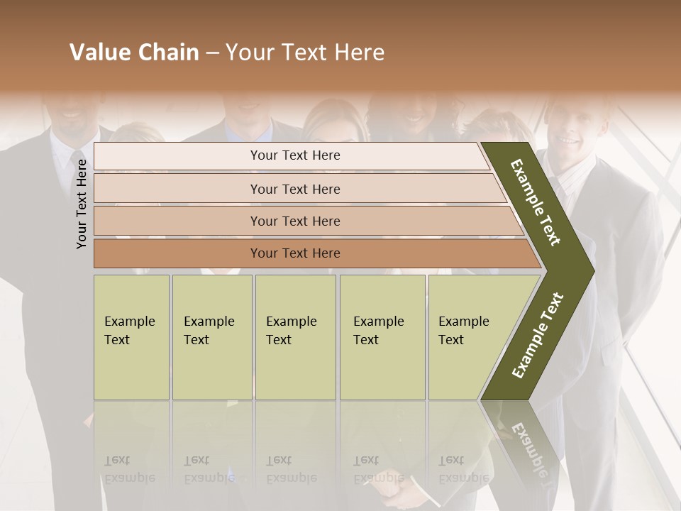 A Group Of Business People Posing For A Picture PowerPoint Template
