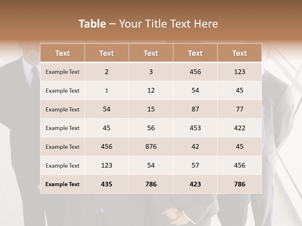 A Group Of Business People Posing For A Picture PowerPoint Template