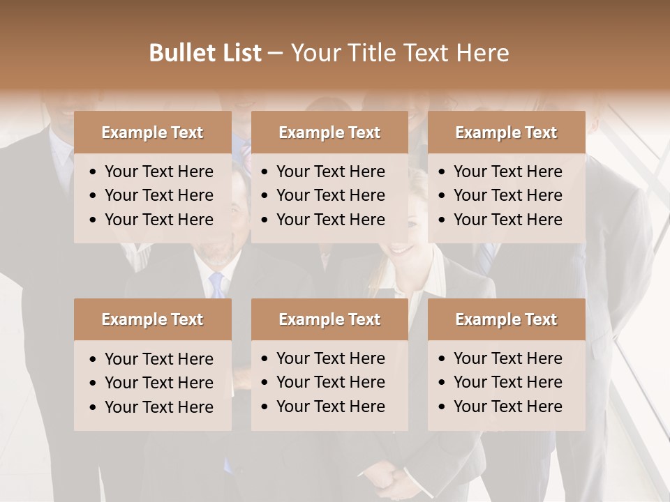 A Group Of Business People Posing For A Picture PowerPoint Template