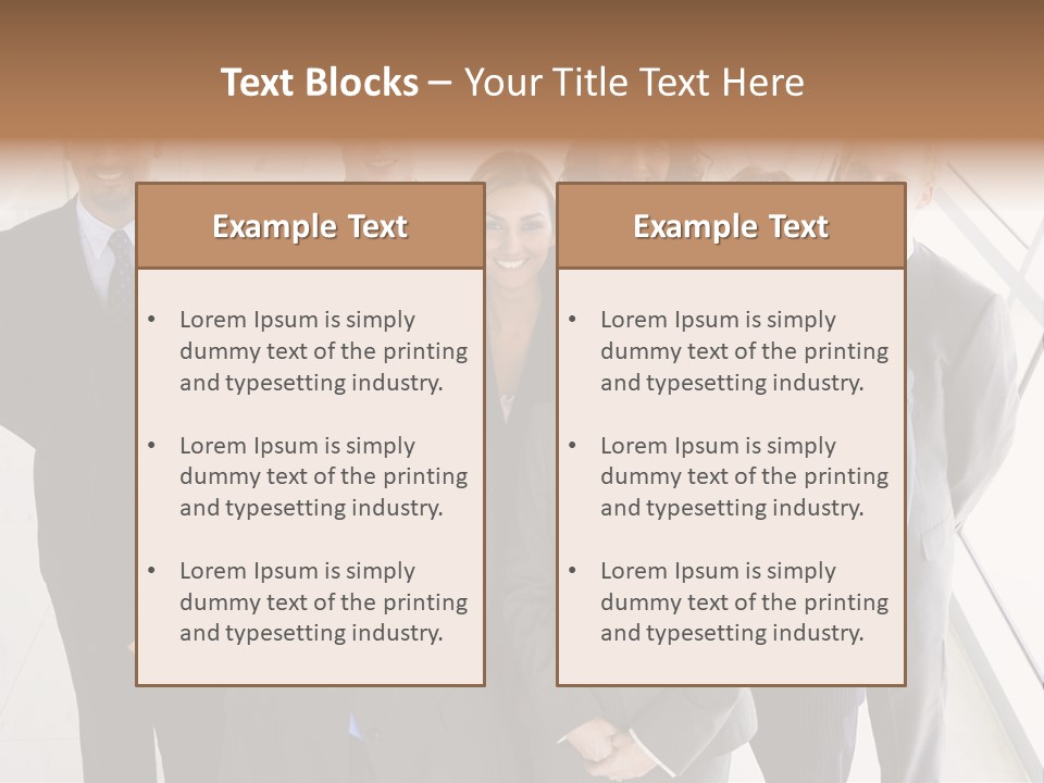 A Group Of Business People Posing For A Picture PowerPoint Template