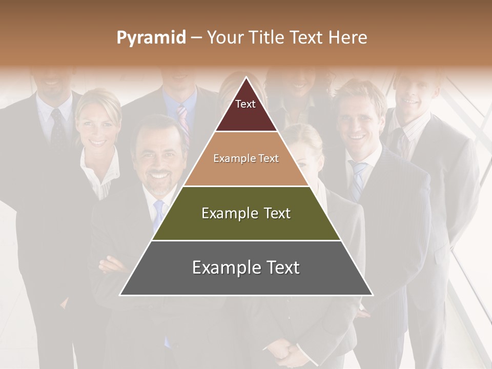 A Group Of Business People Posing For A Picture PowerPoint Template