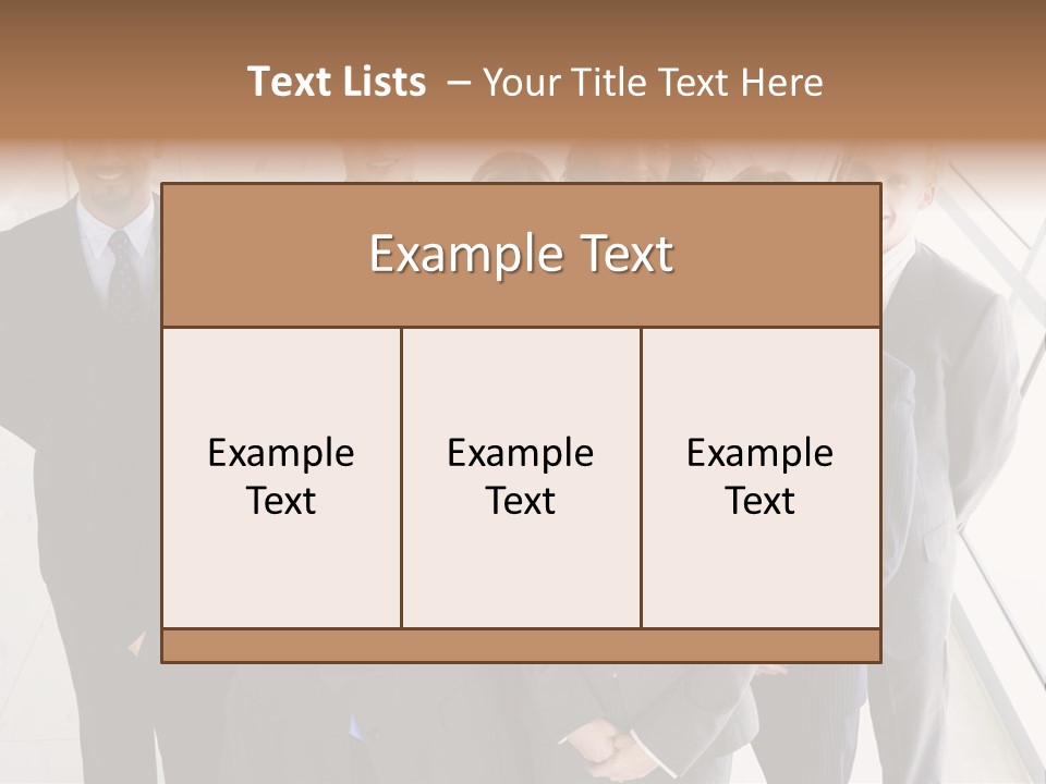 A Group Of Business People Posing For A Picture PowerPoint Template