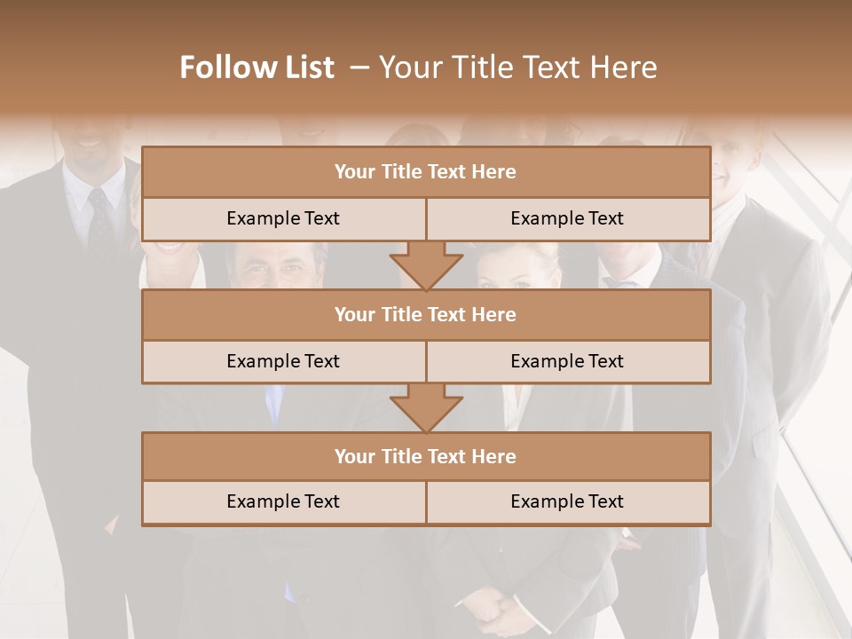 A Group Of Business People Posing For A Picture PowerPoint Template