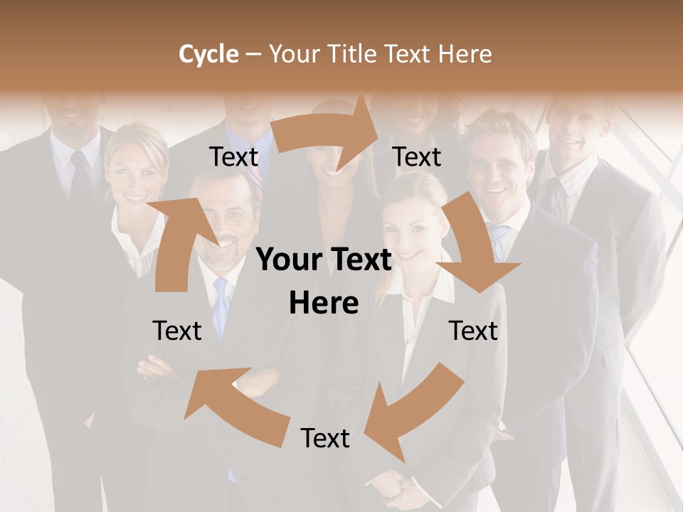 A Group Of Business People Posing For A Picture PowerPoint Template