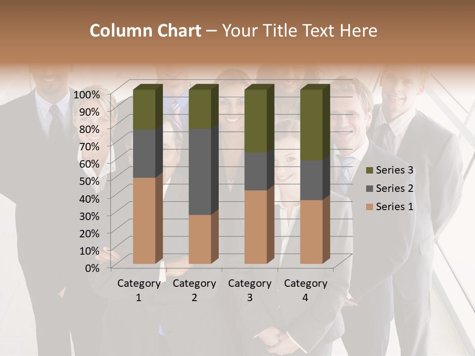 A Group Of Business People Posing For A Picture PowerPoint Template