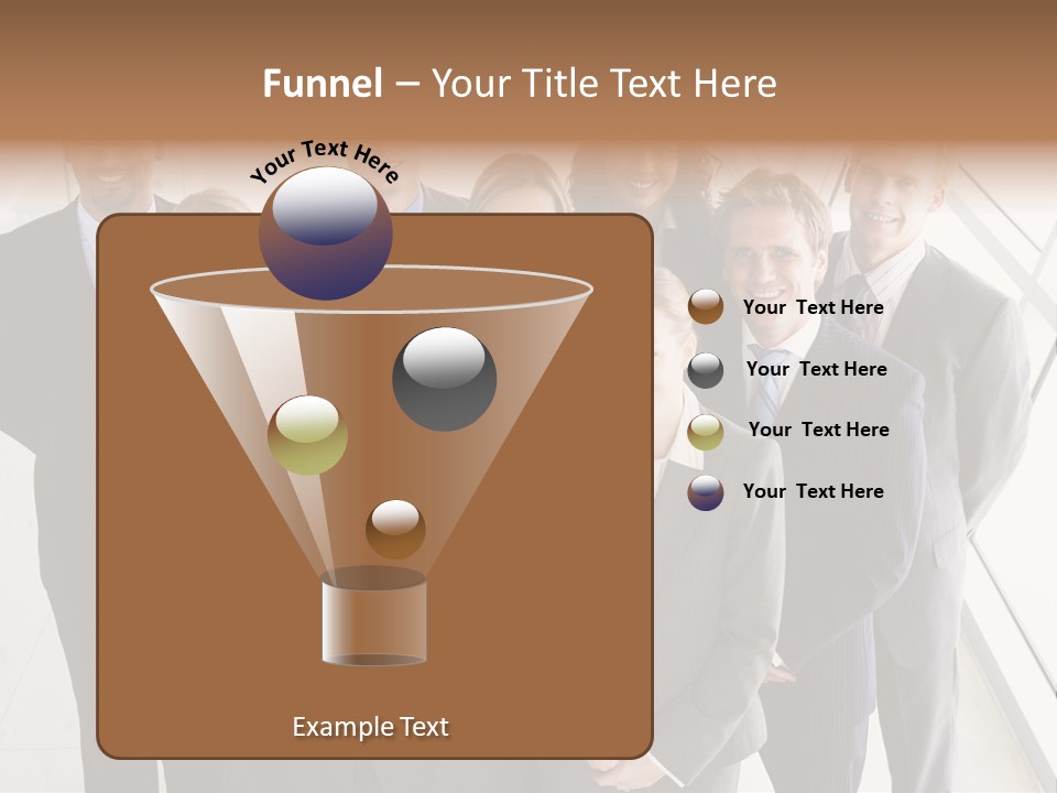 A Group Of Business People Posing For A Picture PowerPoint Template