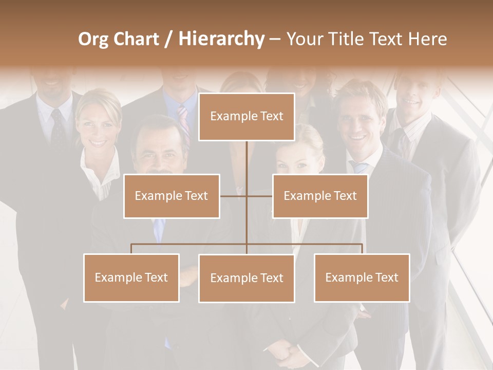A Group Of Business People Posing For A Picture PowerPoint Template
