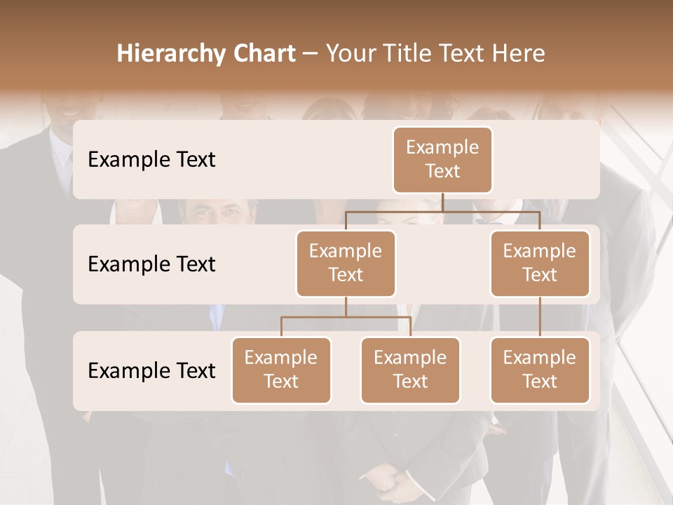 A Group Of Business People Posing For A Picture PowerPoint Template