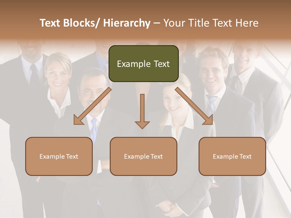 A Group Of Business People Posing For A Picture PowerPoint Template