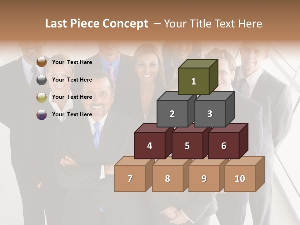 A Group Of Business People Posing For A Picture PowerPoint Template