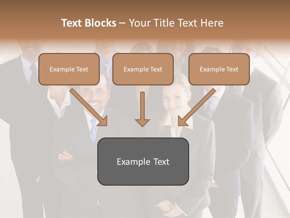 A Group Of Business People Posing For A Picture PowerPoint Template