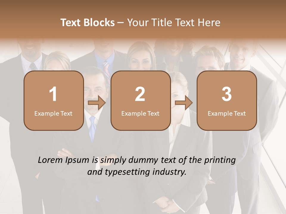 A Group Of Business People Posing For A Picture PowerPoint Template