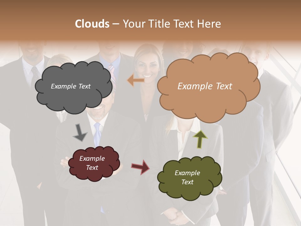 A Group Of Business People Posing For A Picture PowerPoint Template