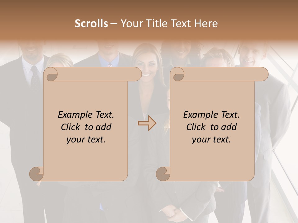 A Group Of Business People Posing For A Picture PowerPoint Template