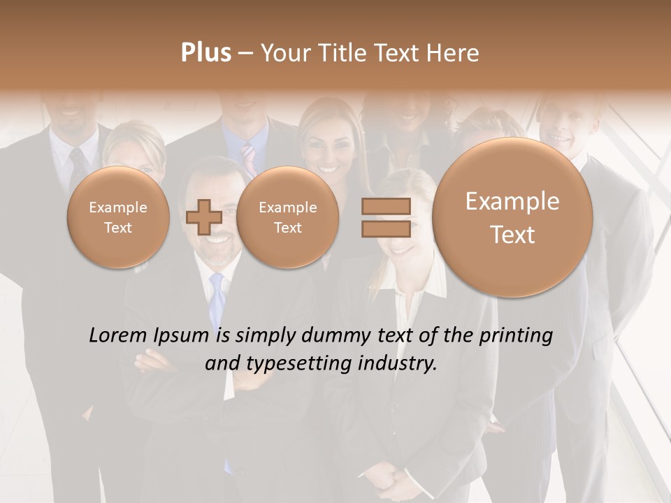 A Group Of Business People Posing For A Picture PowerPoint Template
