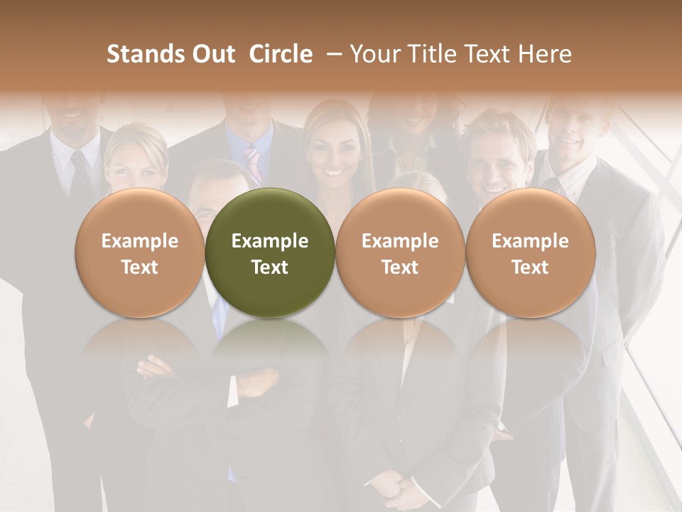 A Group Of Business People Posing For A Picture PowerPoint Template