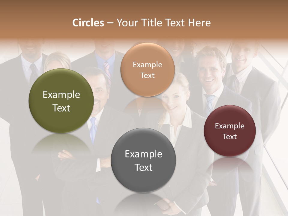 A Group Of Business People Posing For A Picture PowerPoint Template