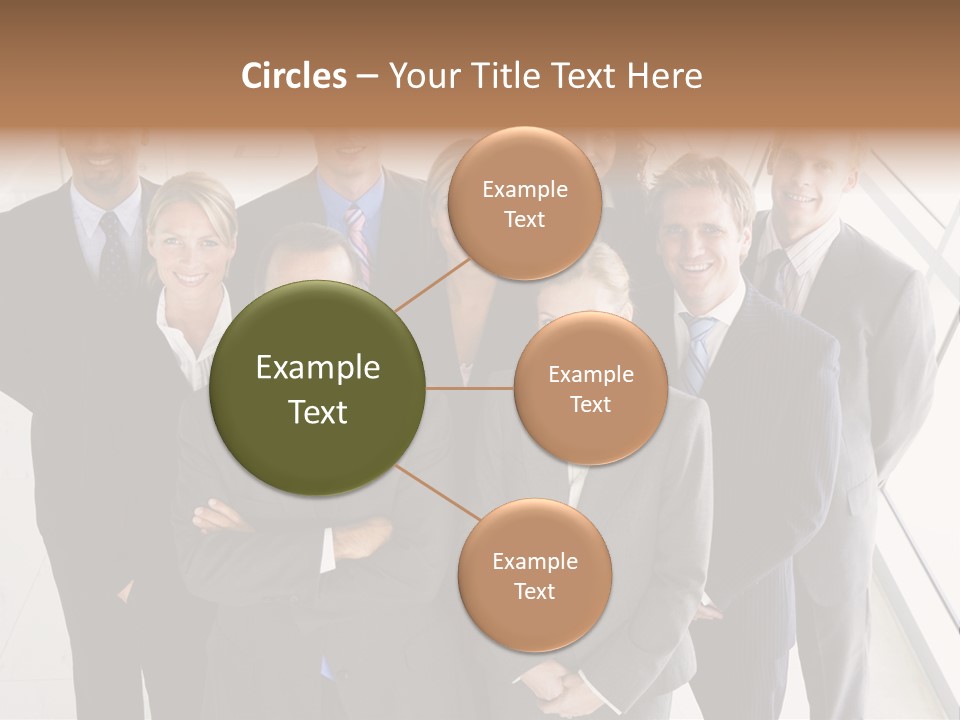 A Group Of Business People Posing For A Picture PowerPoint Template