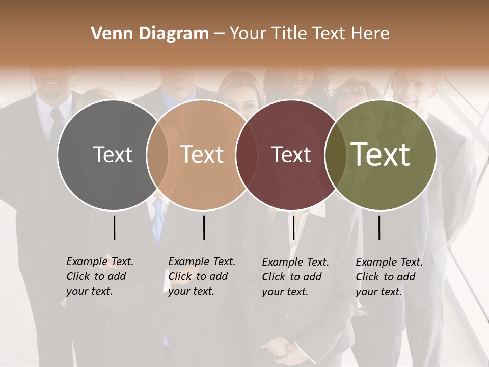 A Group Of Business People Posing For A Picture PowerPoint Template