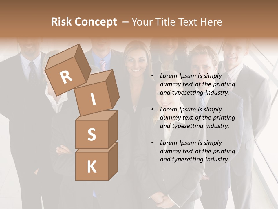 A Group Of Business People Posing For A Picture PowerPoint Template