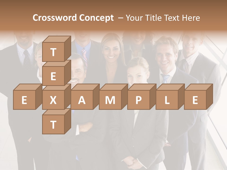 A Group Of Business People Posing For A Picture PowerPoint Template