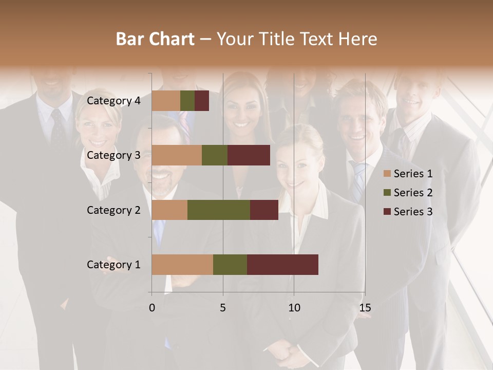 A Group Of Business People Posing For A Picture PowerPoint Template
