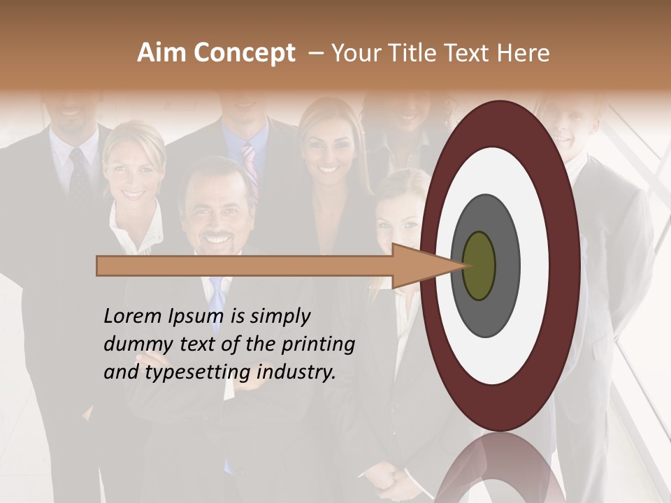 A Group Of Business People Posing For A Picture PowerPoint Template