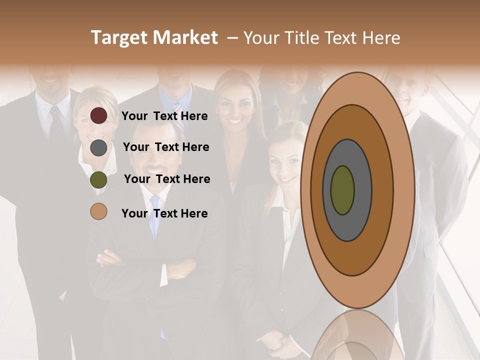 A Group Of Business People Posing For A Picture PowerPoint Template