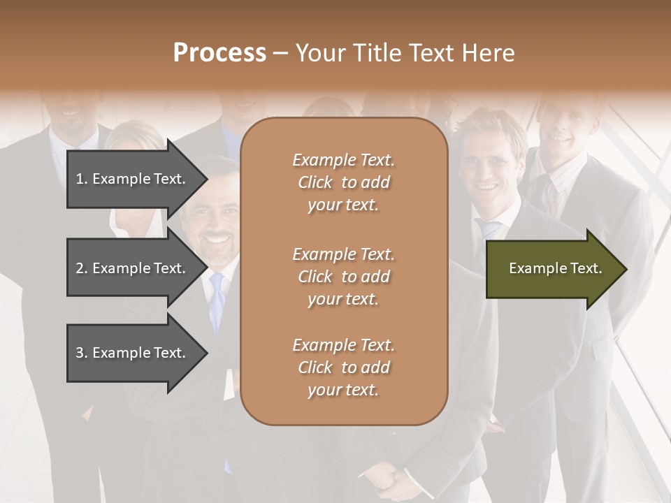 A Group Of Business People Posing For A Picture PowerPoint Template
