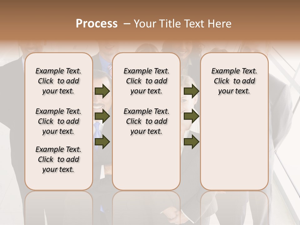 A Group Of Business People Posing For A Picture PowerPoint Template