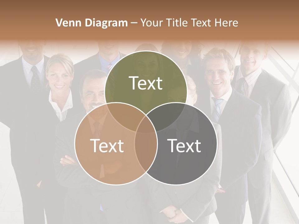 A Group Of Business People Posing For A Picture PowerPoint Template