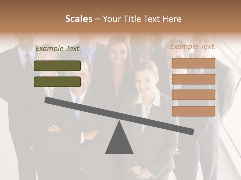 A Group Of Business People Posing For A Picture PowerPoint Template