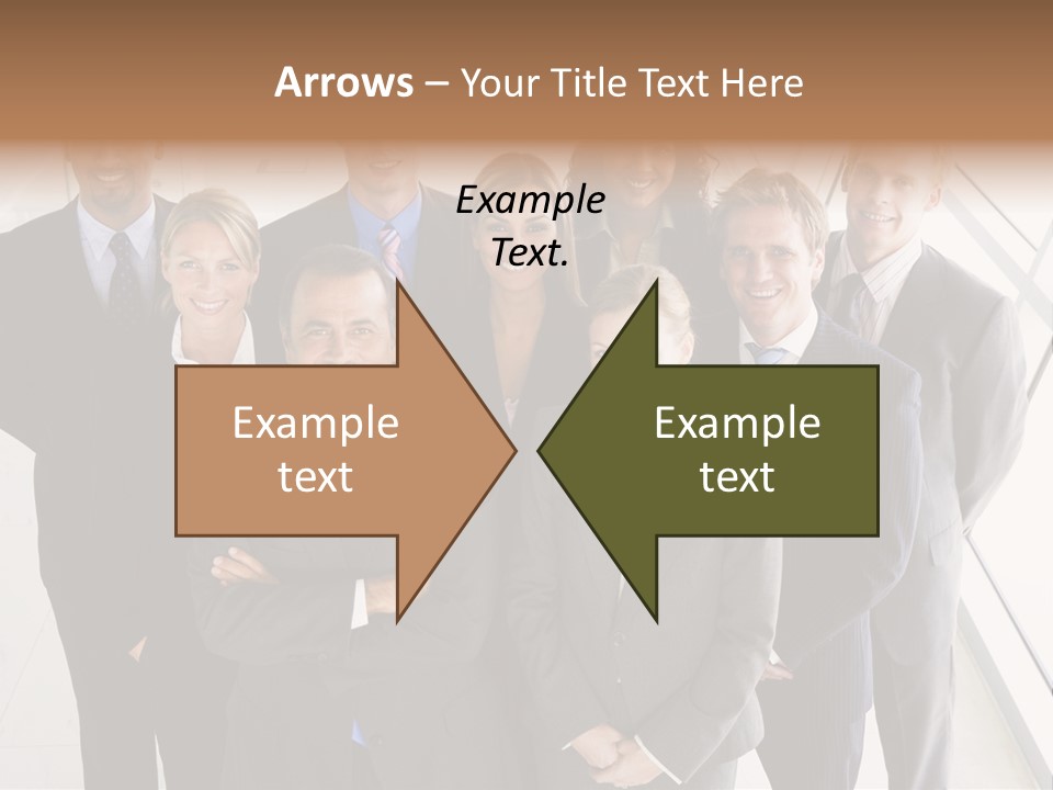 A Group Of Business People Posing For A Picture PowerPoint Template